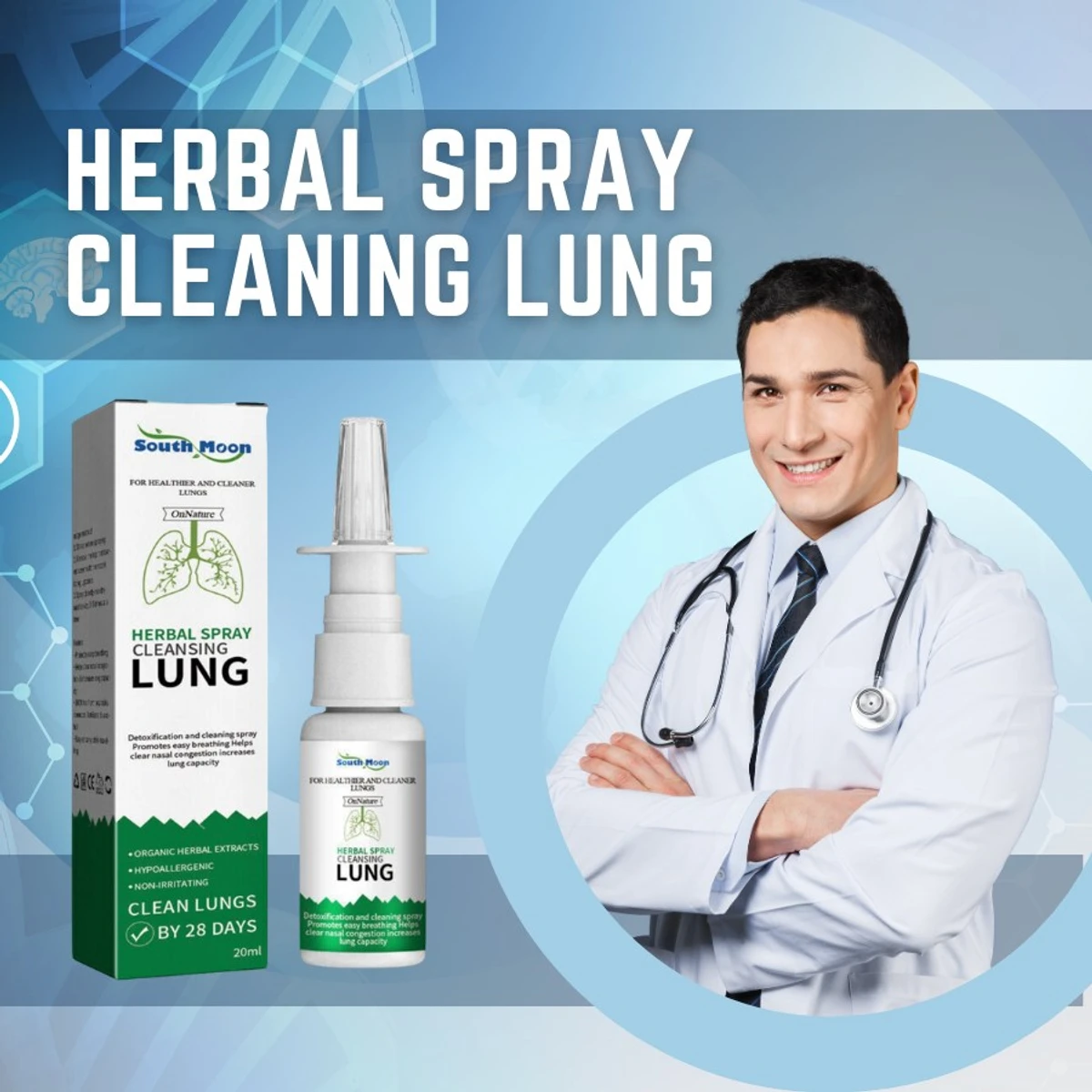 Herbal Spray Cleansing Lung ফুসফুস পরিষ্কার করার নাকের হারবাল স্প্রে
