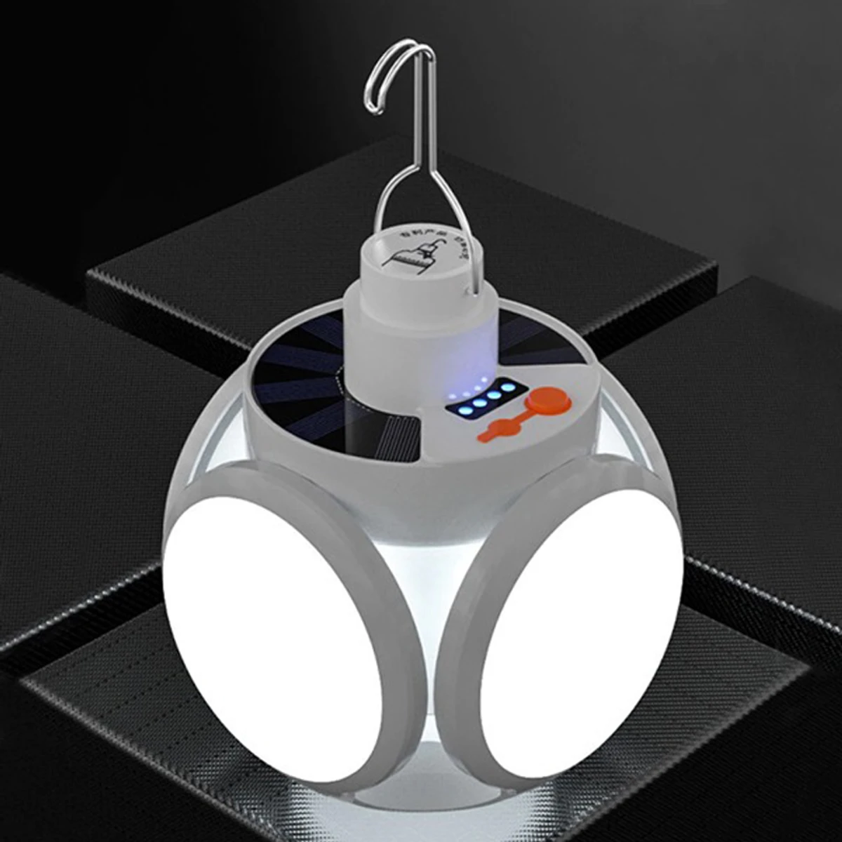 Solar DC Rechargeable Foldable Emergency Light Outdoor Waterproof Camping Lantern