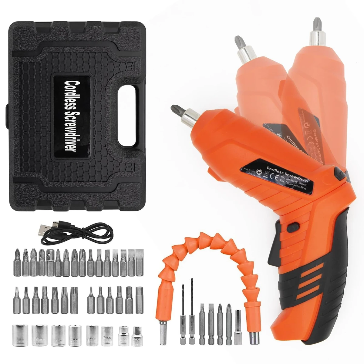 Cordless Rechargeable Screwdriver 47pcs Set