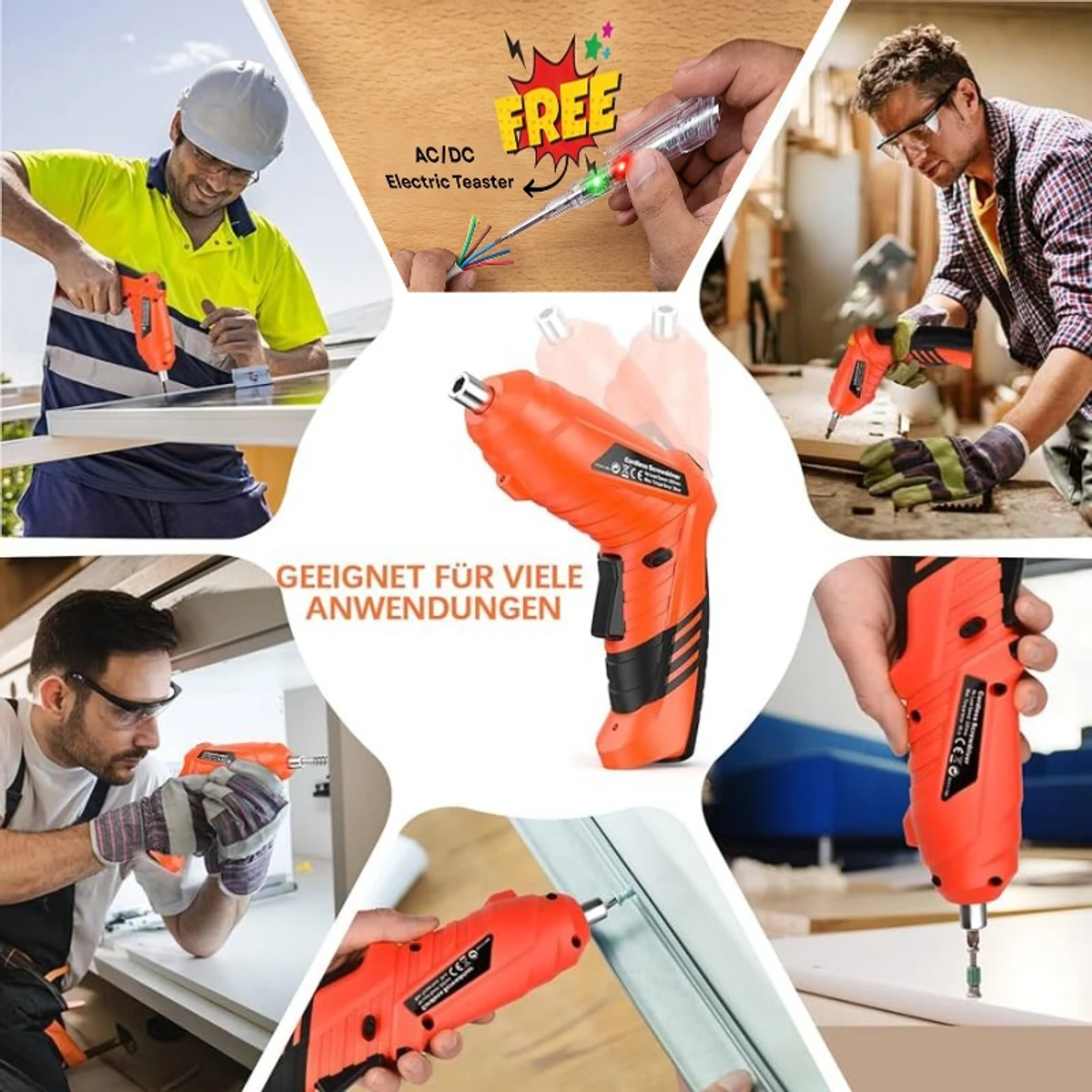 COmbo Set = Cordless Screwdriver 47pcs + Smart Electric Teaster