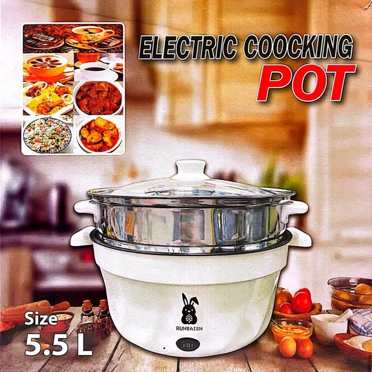 Electric Cooking Pot 5.5L
