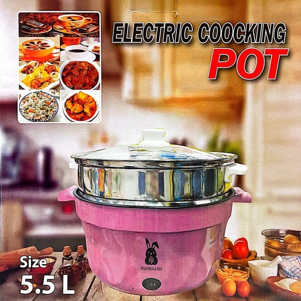 Electric Cooking Pot 5.5L