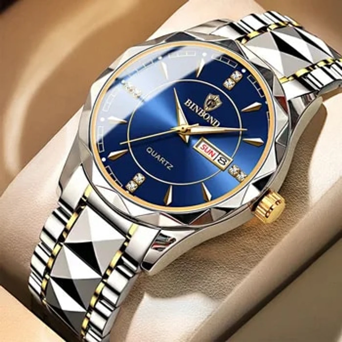 BINBOND Top Quality Business Class Crystal Diamond Watch