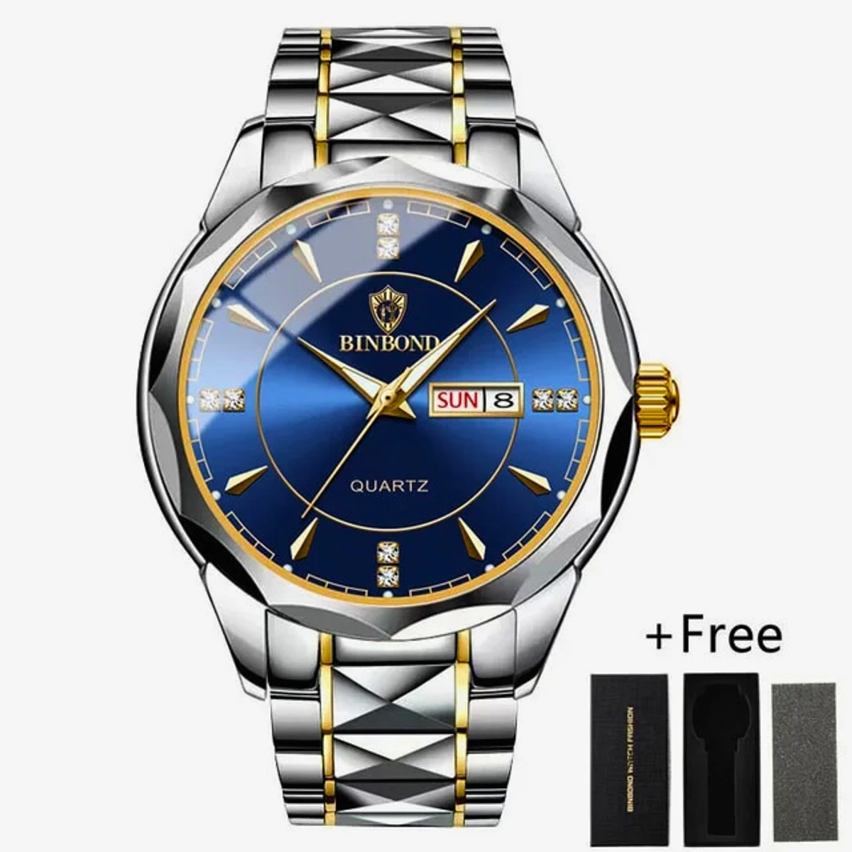BINBOND Top Quality Business Class Crystal Diamond Watch