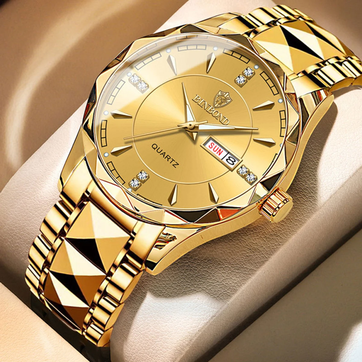 BINBOND Top Quality Business Class Crystal Diamond Watch