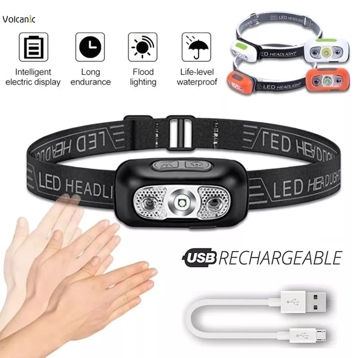 Super Bright Sensor Mini LED Headlamp