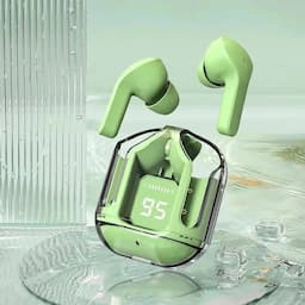 Mini Transparent Wireless Bluetooth Earbuds with Digital Display