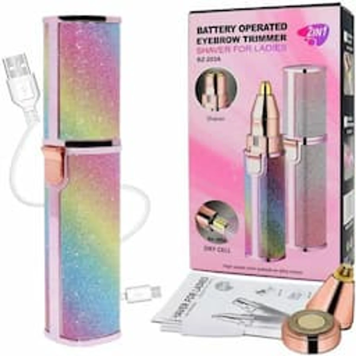 2 in 1 Hair Shaver + Eyebrow Trimmer