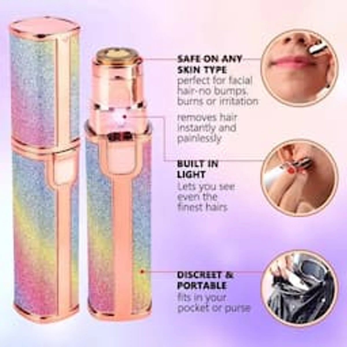 2 in 1 Hair Shaver + Eyebrow Trimmer
