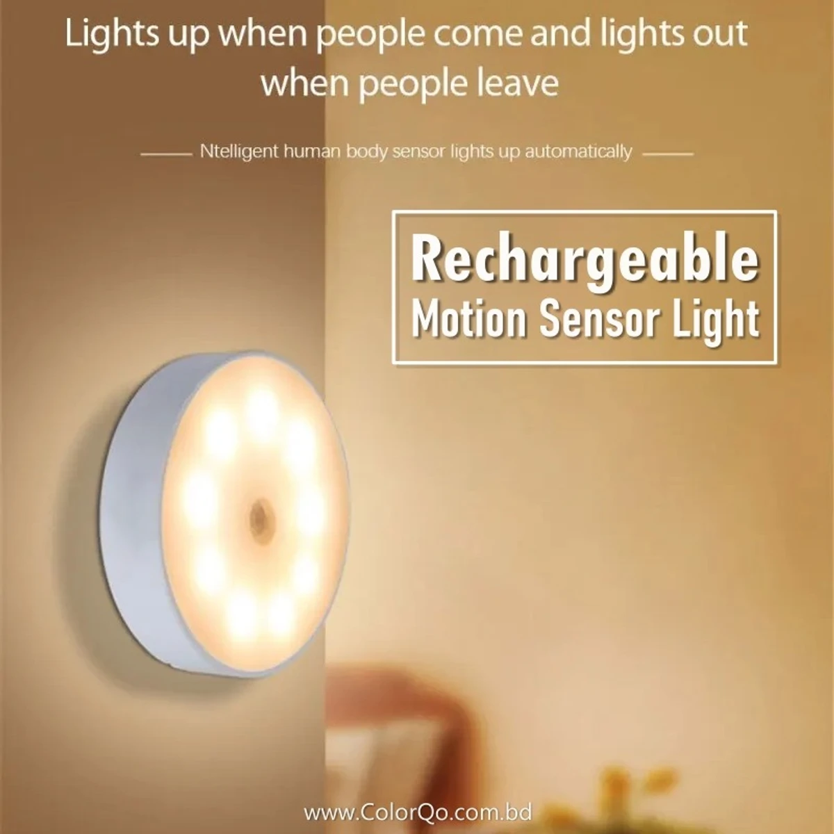 ১ টির দামে ২টি  MOTION SENSOR LED LIGHT