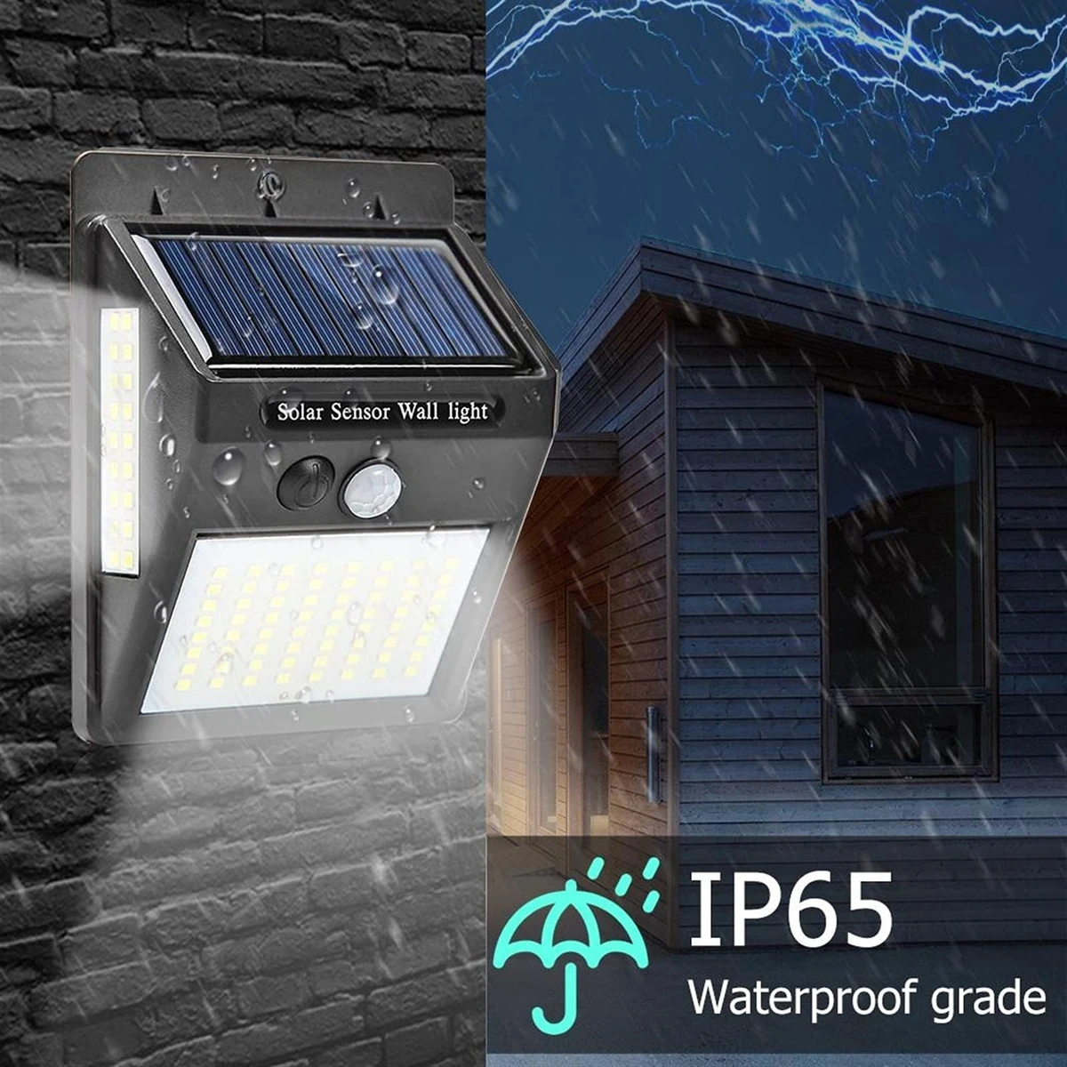 30 LED Solar Lights PIR Motion Sensor Wall Light