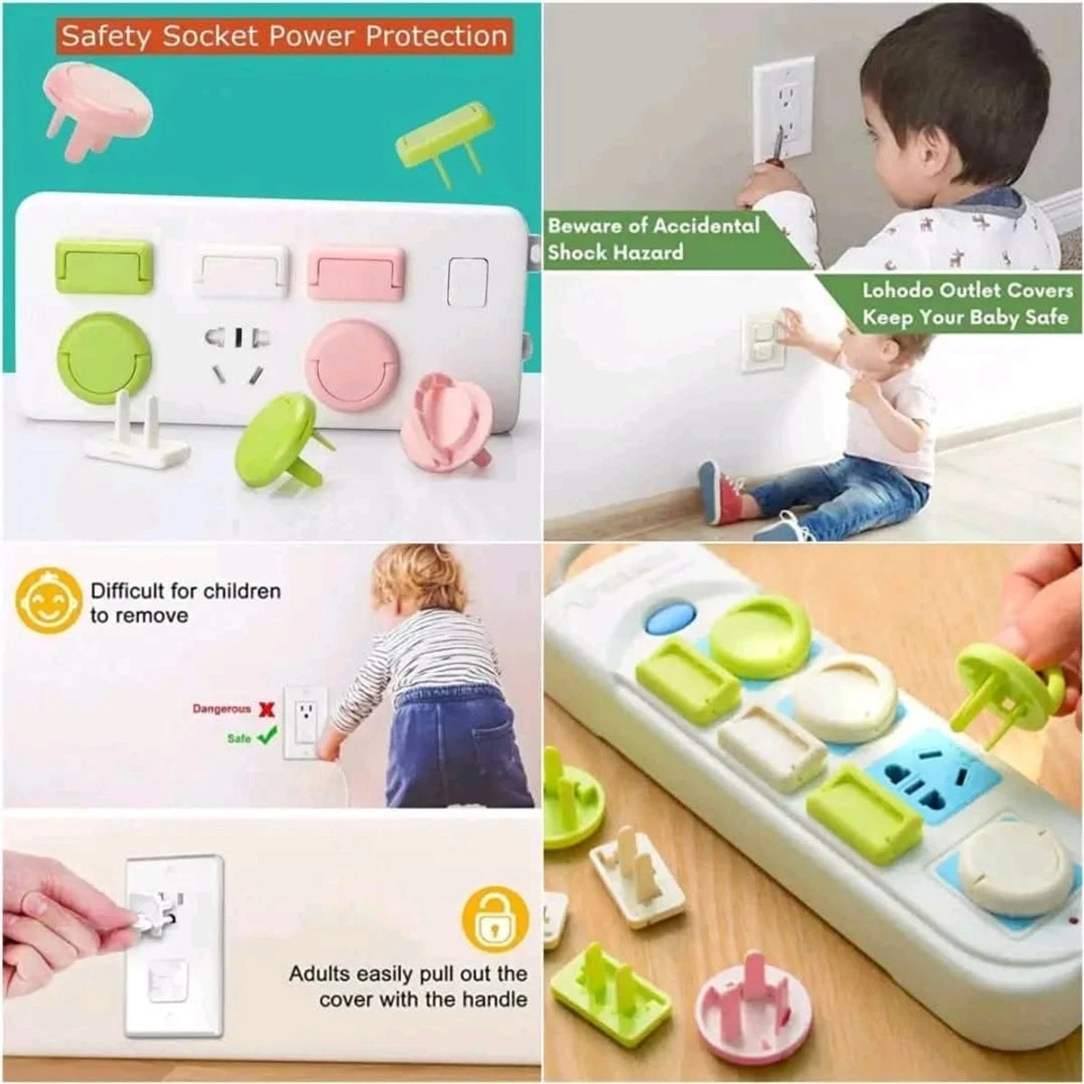 Baby Safety Electric Socket Plug Cover (30 Pcs Box)